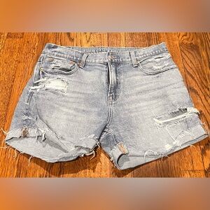 American Eagle Women’s Distressed Denim Shorts, Size 0